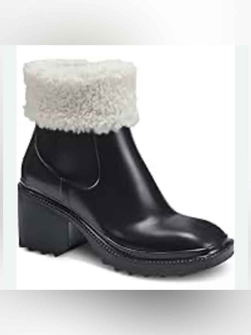 NIB [INC International Concepts] Eadin Faux Fur Cushioned Rainboots Women’s 10 - Picture 2 of 14